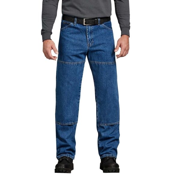 New! DICKIES Men's Relaxed Fit Workhorse Blue Jeans Denim 100% Cotton Big & Tall - Picture 1 of 3
